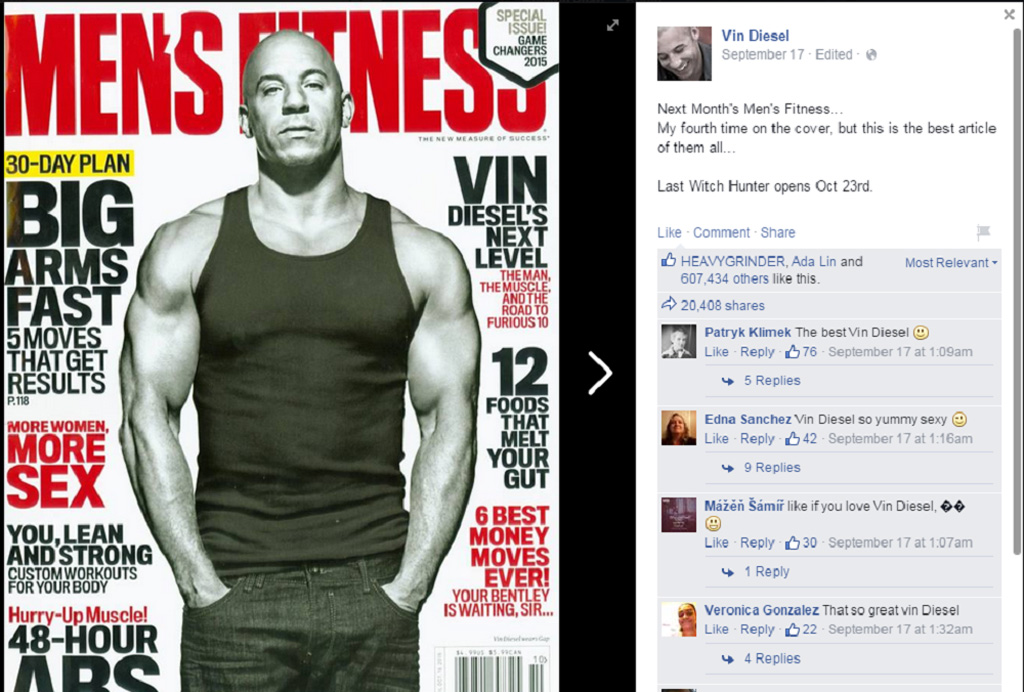 Ngôi sao cơ bắp Vin Diesel phát tướng khó nhận ra 2