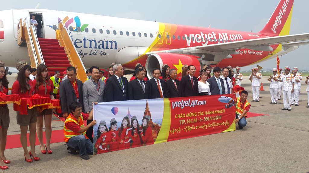 Vietjet khai trương đường bay TP.HCM - Myanmar