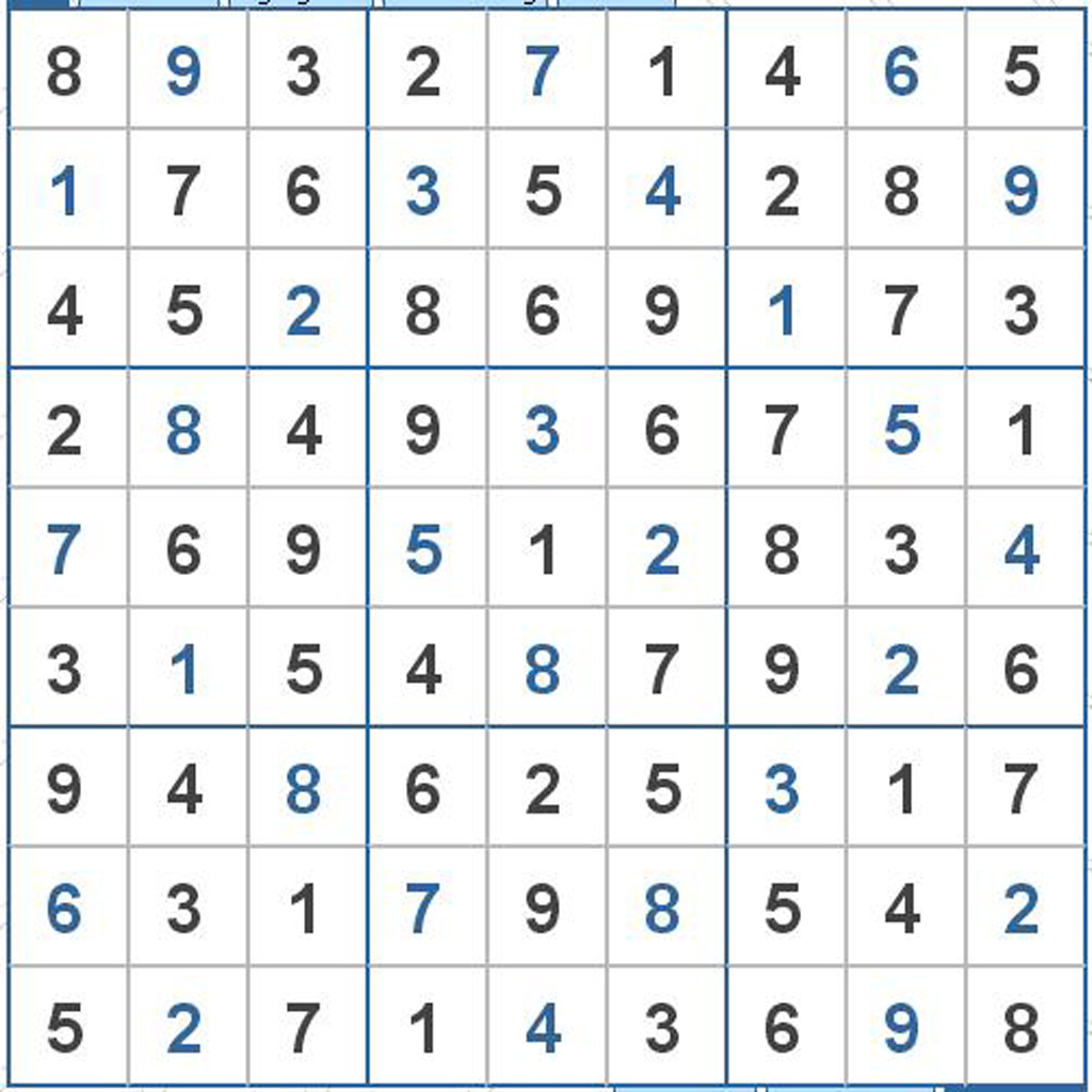 Mời các bạn thử sức với ô số Sudoku 3202 mức độ Khó 2