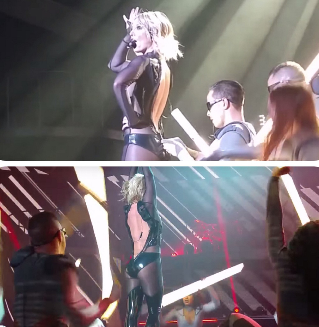 Britney Spear bị rách toạc áo trên sân khấu vì biểu diễn quá sung