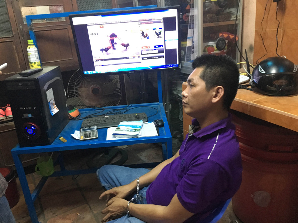 Phá "trường gà" qua mạng kết nối với casino ở Philippines
