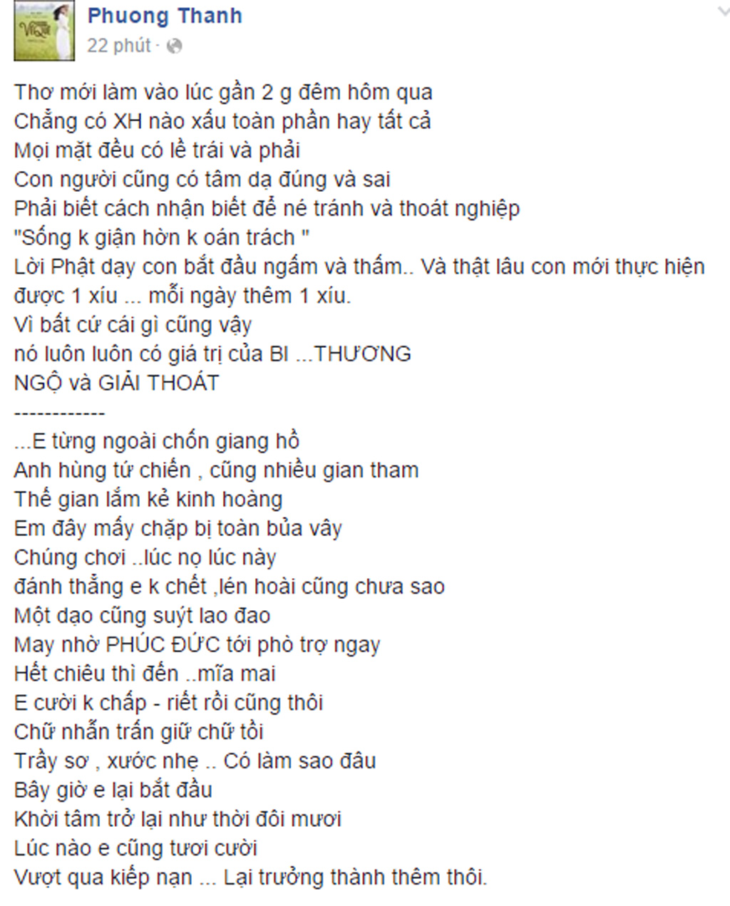 Từ ca sĩ, diễn viên, Phương Thanh chuyển sang sáng tác thơ để lòng được bình yên 5