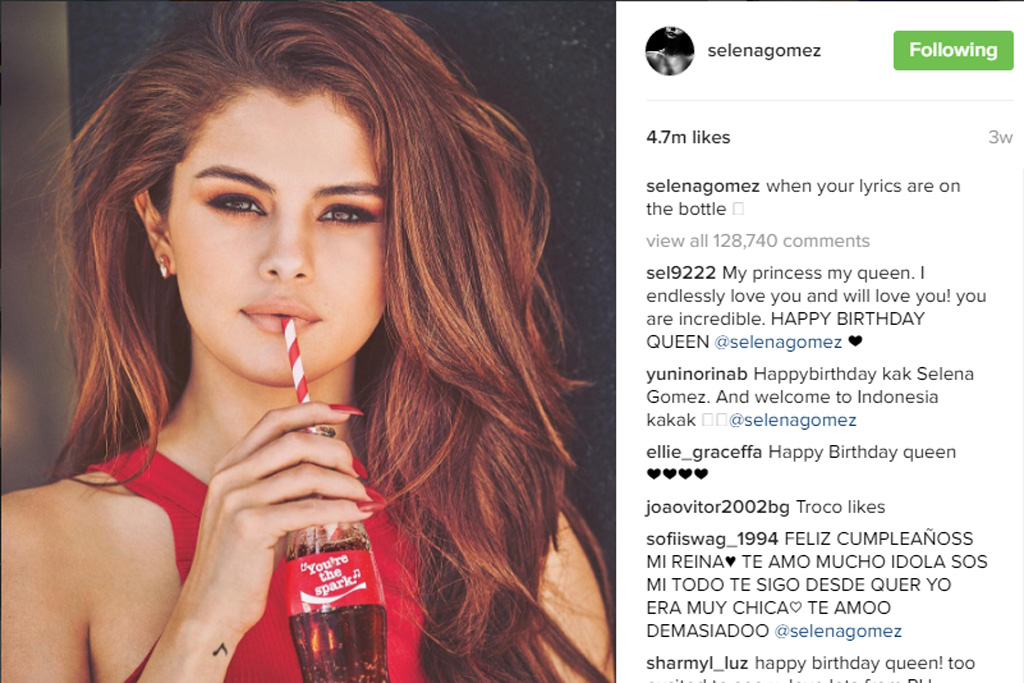 Selena Gomez kiếm hơn nửa triệu USD cho mỗi bài đăng trên mạng xã hội 1