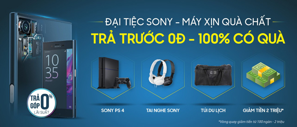 100% nhận quà xịn khi mua Sony tại Viễn Thông A 1