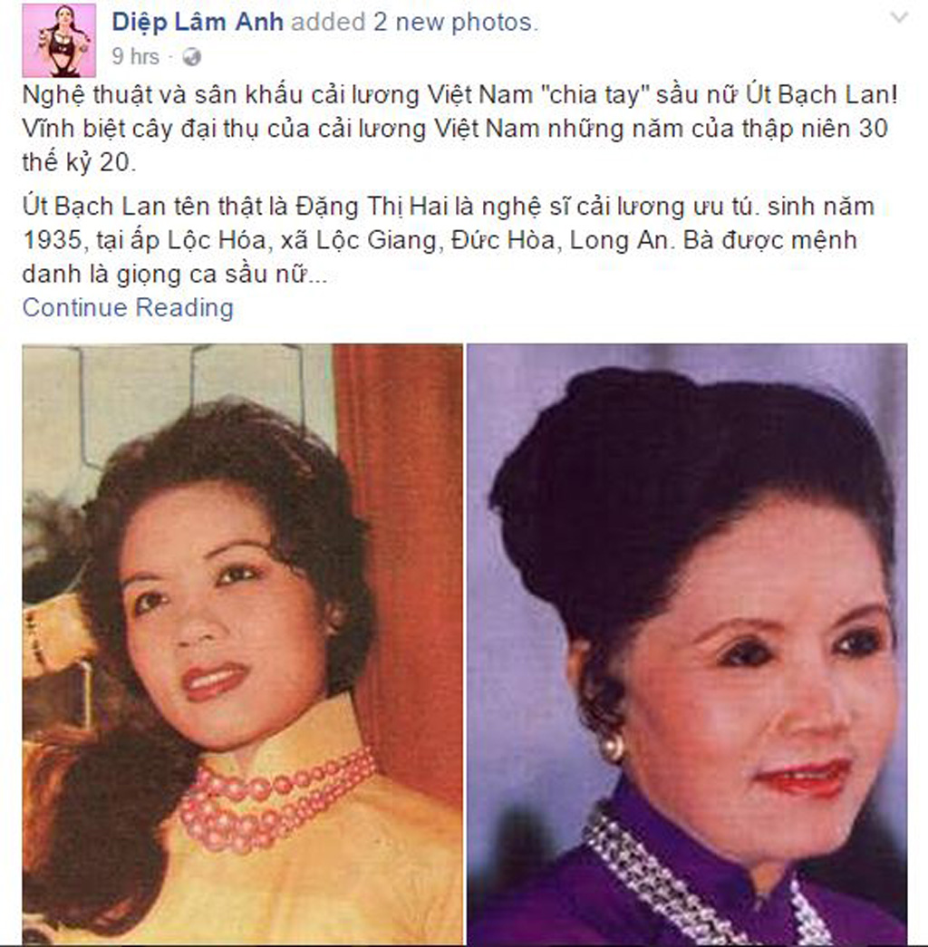 Làng giải trí Việt bày tỏ lòng tiếc thương trước sự ra đi của “sầu nữ” Út Bạch Lan 11