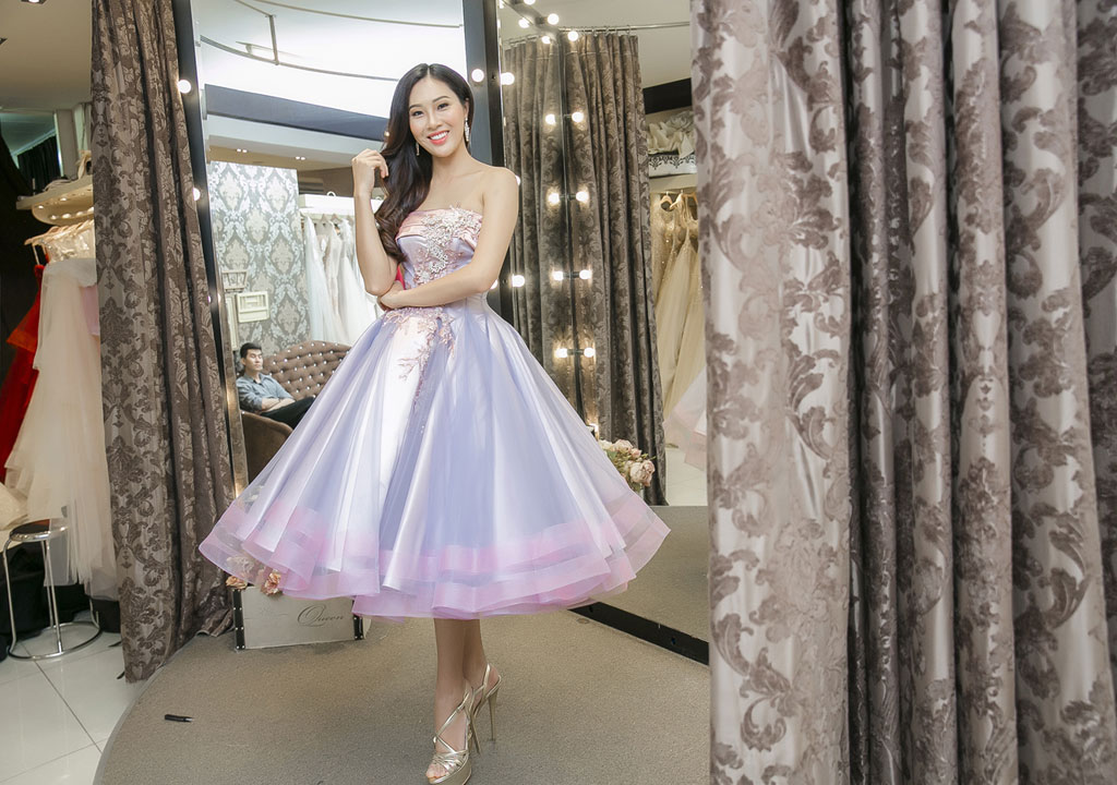 Diệu Ngọc thử trang phục dạ hội dự thi Miss World 2016 13