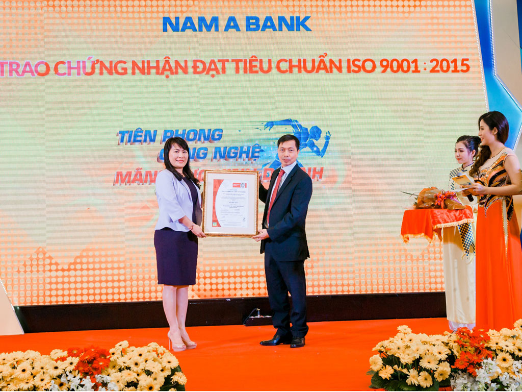 Nam A Bank vinh dự đạt chứng nhận tiêu chuẩn iso 9001:2015