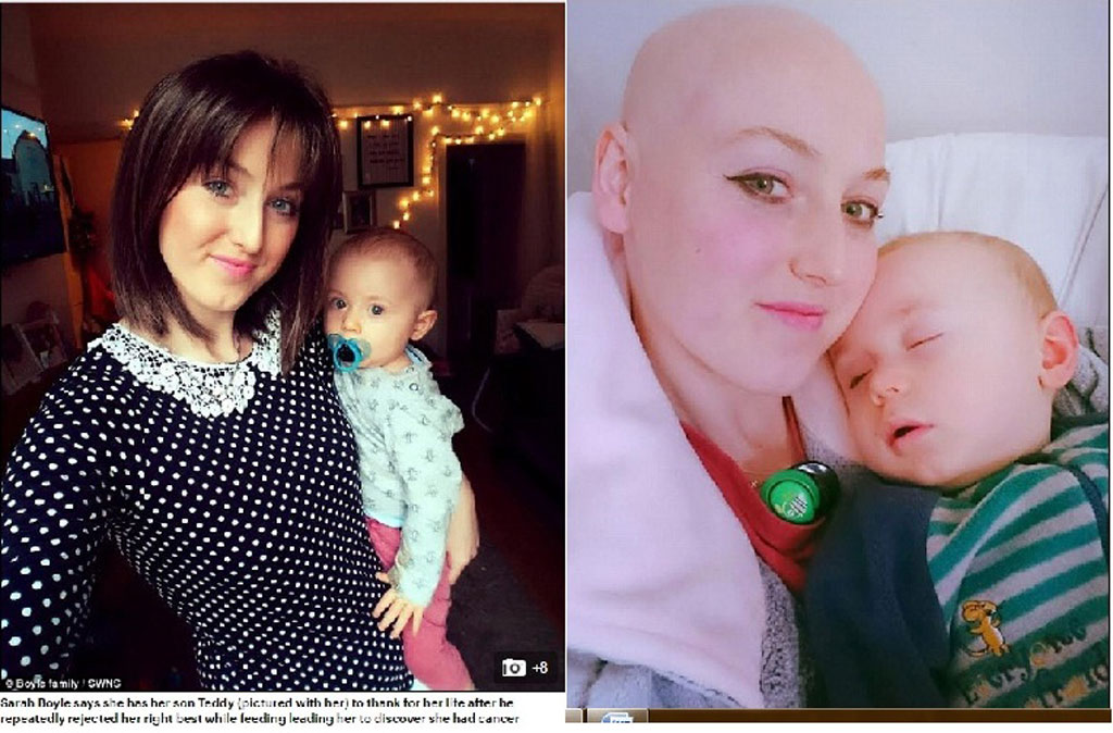 Bà mẹ ung thư vú được cứu sống nhờ con trai từ chối bú 1