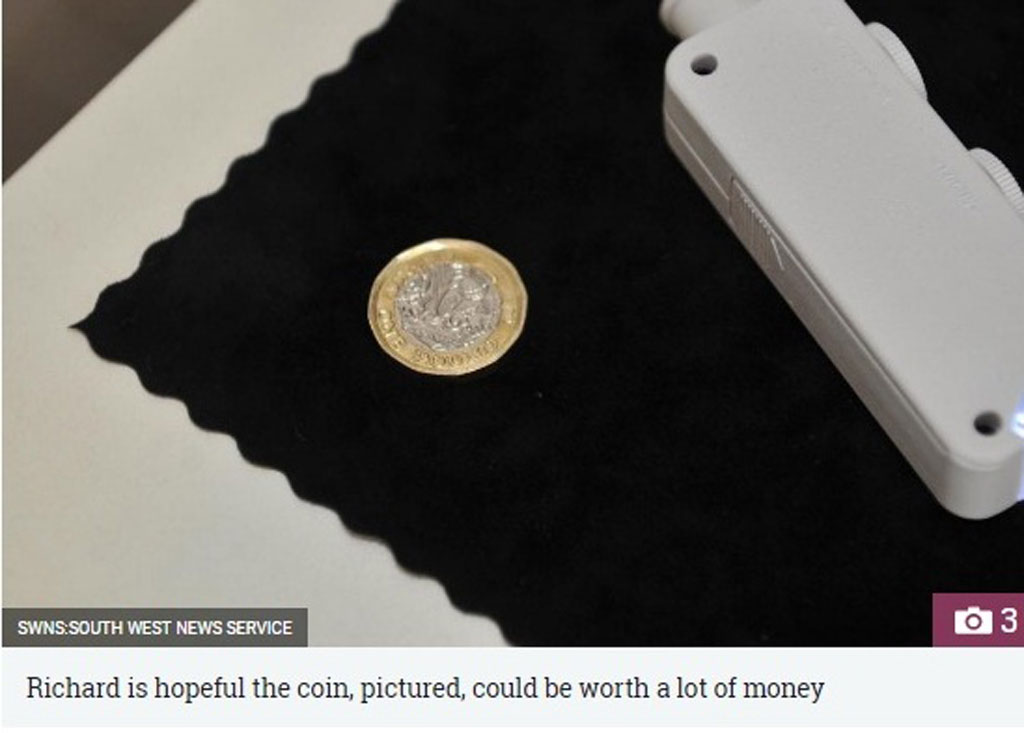 Tìm thấy đồng xu 1 bảng Anh có giá trị thật khoảng 88 triệu đồng1