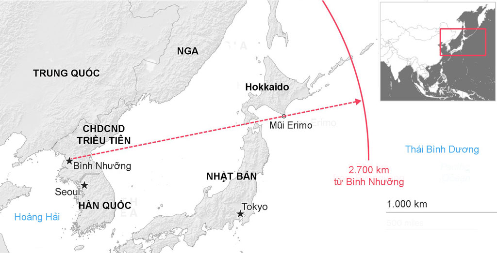 Nhật Bản trong nỗi lo tên lửa Triều Tiên1