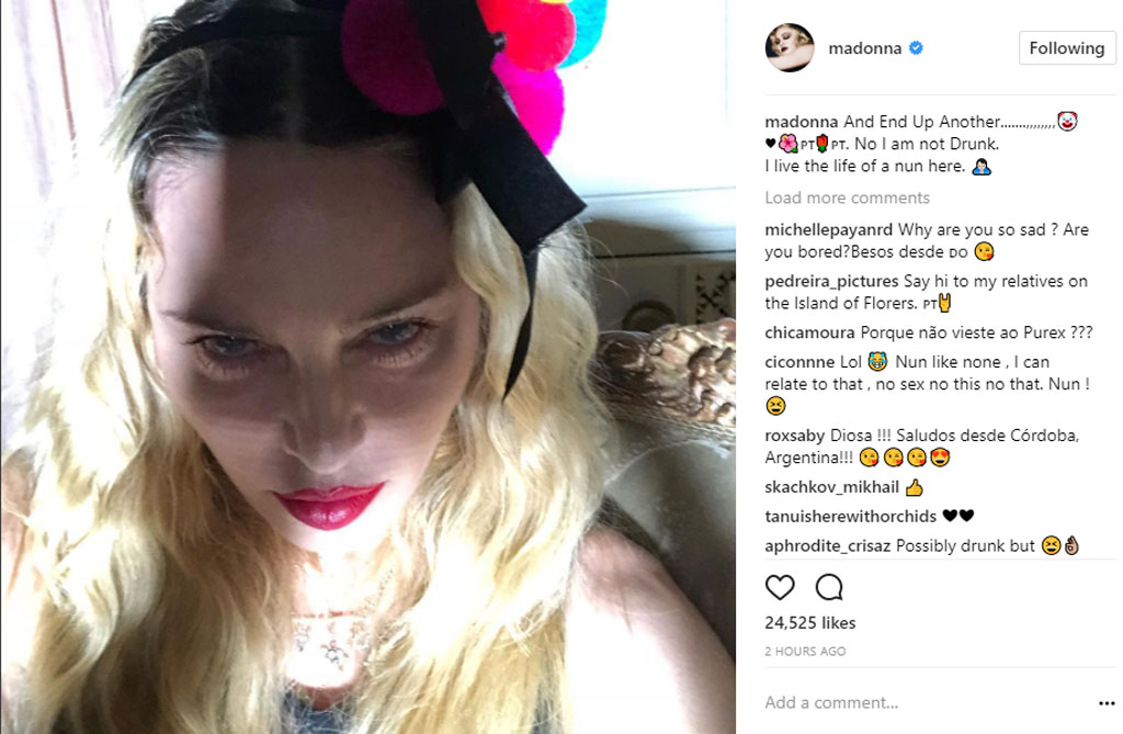 Madonna phủ nhận chuyện say xỉn1