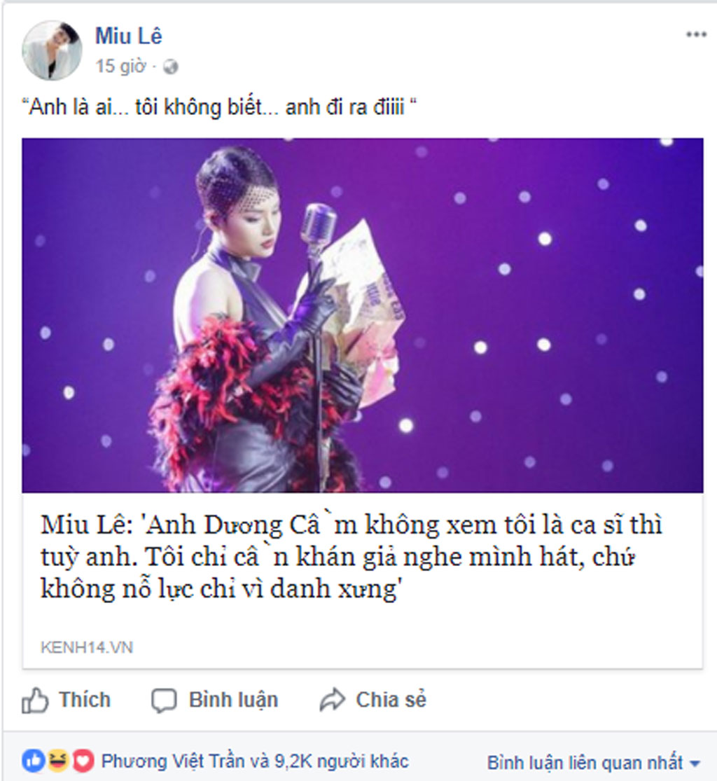 Nhạc sĩ Dương Cầm bị “ném đá” vì chê Miu Lê và Ái Phương2