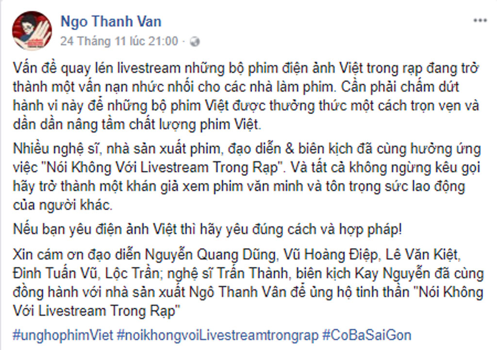 Ngô Thanh Vân khép lại câu chuyện livestream1