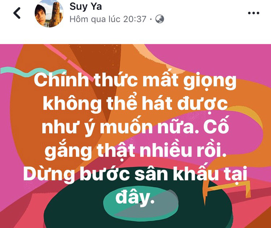 Ya Suy dừng bước sân khấu vì mất giọng hát1