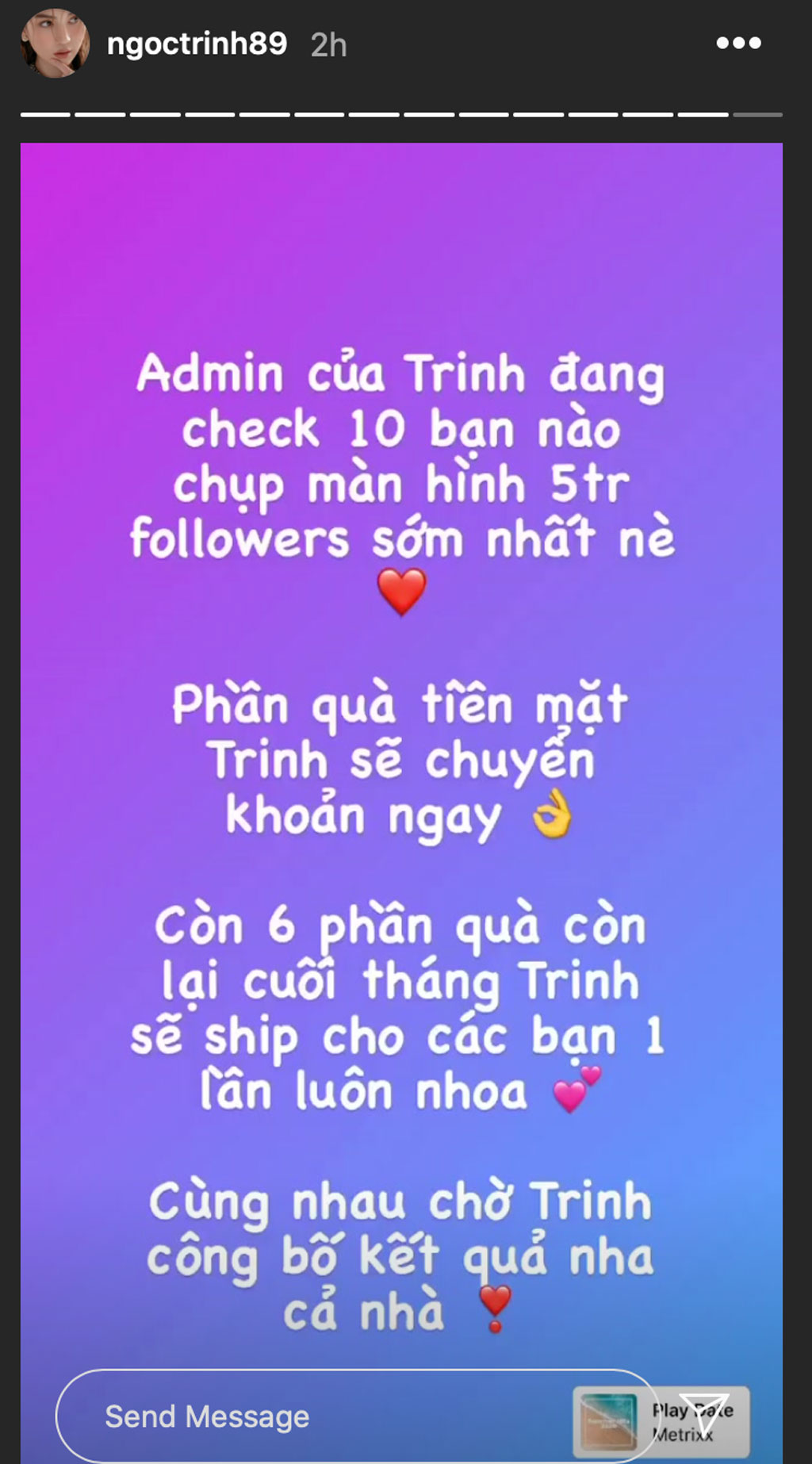 Ngọc Trinh đạt 5 triệu follow trên Instagram, tặng ngay tiền mặt cho fan2