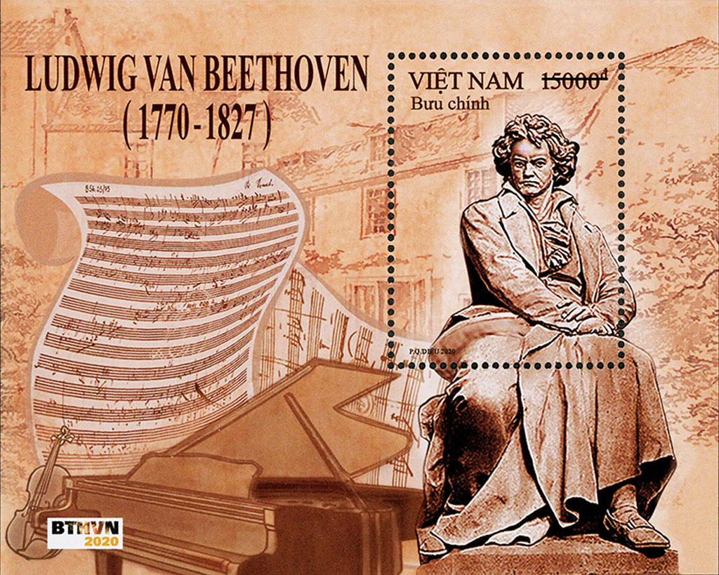 Ra mắt bộ tem về nhà soạn nhạc thiên tài Beethoven1