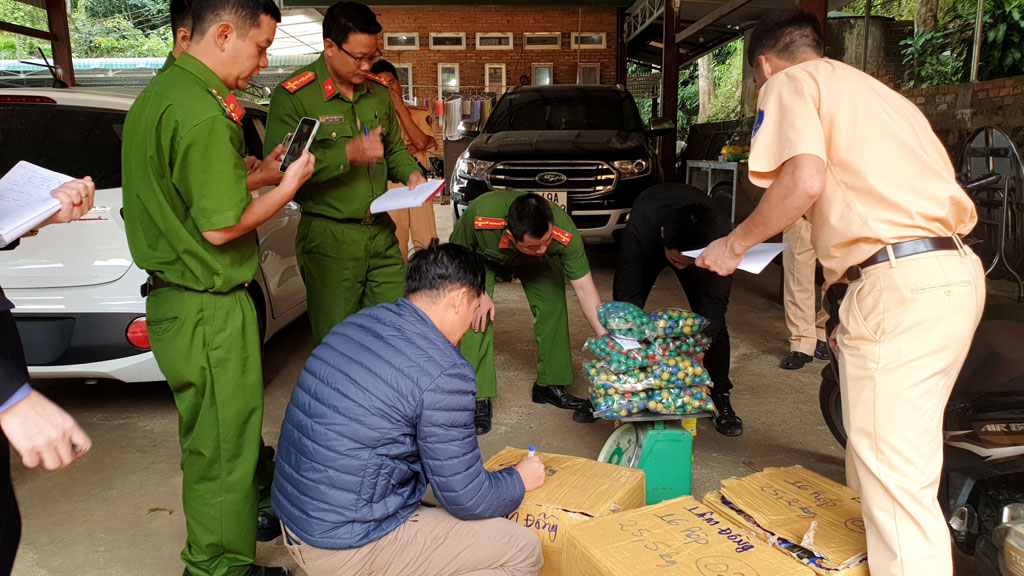 Bắt quả tang thanh niên thuê xe ô tô vận chuyển gần 90 kg pháo lậu qua đèo Bảo Lộc1