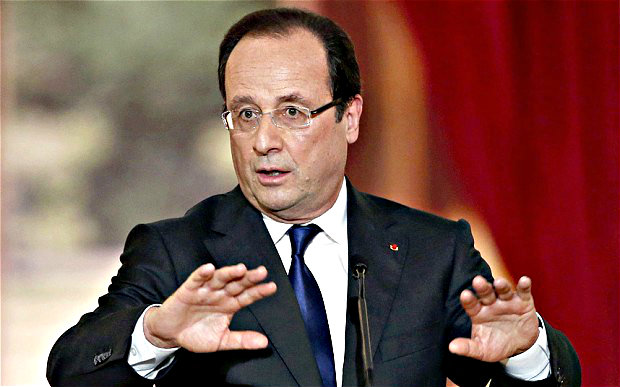 Tổng thống Pháp Francois Hollande phủ nhận đạt được thỏa thuận bồi thường cho Nga  - Ảnh: Reuters