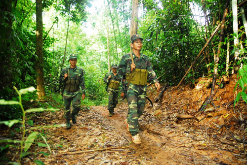 Tuần tra bảo vệ rừng là nhiệm vụ thương xuyên