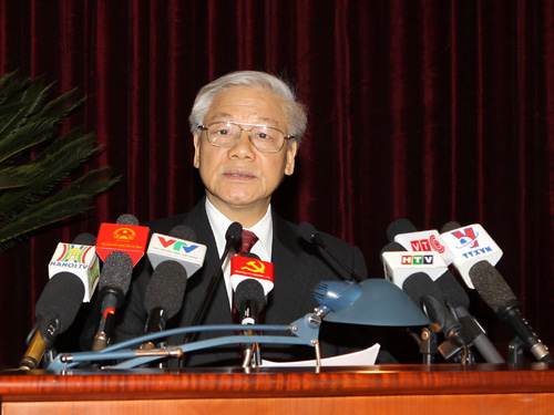 Tổng bí thư Nguyễn Phú Trọng phát biểu khai mạc hội nghị 