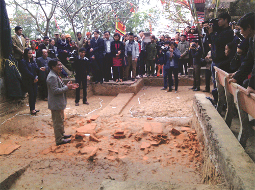  Một trong 6 hố khai quật xác định hành cung thời Trần tại Hưng Hà, Thái Bình 