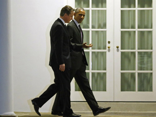 Tổng thống Mỹ Barack Obama và Thủ tướng Anh David Cameron 