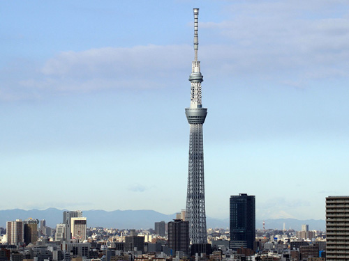 Tháp truyền hình cao nhất thế giới Tokyo Skytree. 