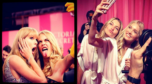 Các thiên thần VS chụp hình tự sướng trong show thời trang nổi tiếng thế giới Victoria Secret 2014