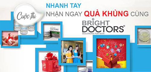 Cơ hội nhận được nhiều phần quà có giá trị cao với mỹ phẩm Bright Doctors