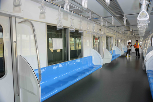 Bên trong mô hình đầu máy toa xe của tuyến metro số 1