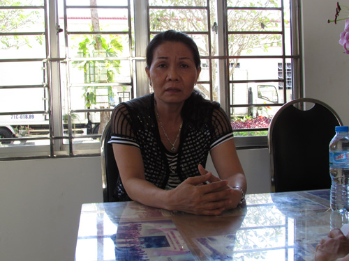 Bà Nguyễn Thị Kim Thuyên trong một lần tiếp xúc với PV Thanh Niên trước khi phiên tòa diễn ra 