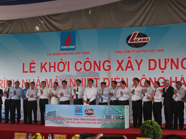 Thủ tướng Chính phủ Nguyễn Tấn Dũng, phát lệnh khởi công Nhà máy nhiệt điện sông Hậu 1