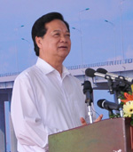 Thủ tướng phát biểu tại lễ thông xe cầu Cổ Chiên 