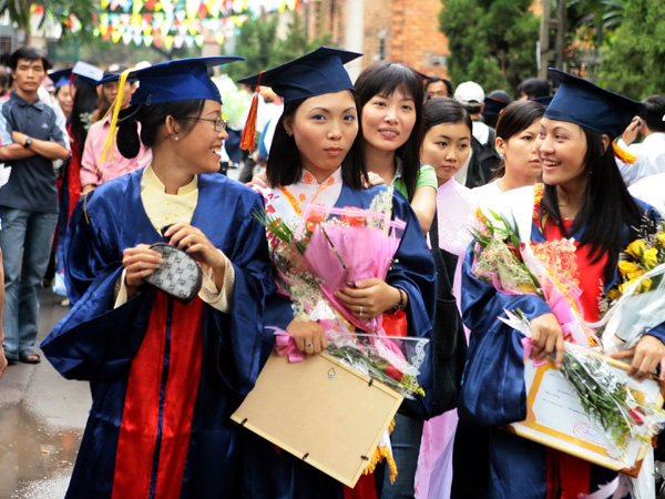Sinh viên trong ngày nhận bằng tốt nghiệp 