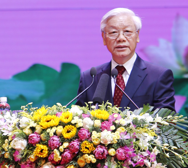 Tổng bí thư Nguyễn Phú Trọng đọc diễn văn