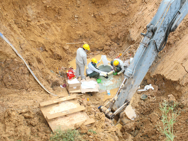 Lần vỡ đường ống nước sạch sông Đà lần thứ 11 tại km 26+760 vào ngày 21.7.2015 