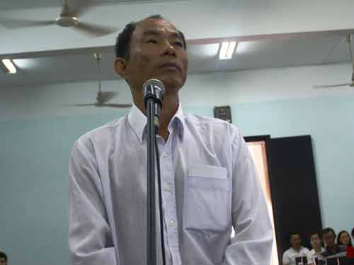 Bị cáo Nguyễn Thành Trung tại tòa