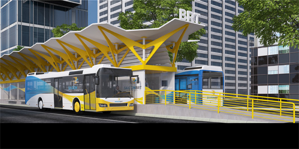 Tuyến xe buýt nhanh BRT dọc hành lang đại lộ Võ Văn Kiệt - Mai Chí Thọ, qua địa bàn các quận 1, 2, 5, 6, 8, Bình Tân và huyện Bình Chánh, TP.HCM. 