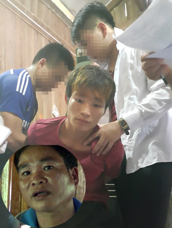 Ông Hà Văn Liên (ảnh nhỏ), người báo tin cho công an truy bắt được nghi phạm Hùng 