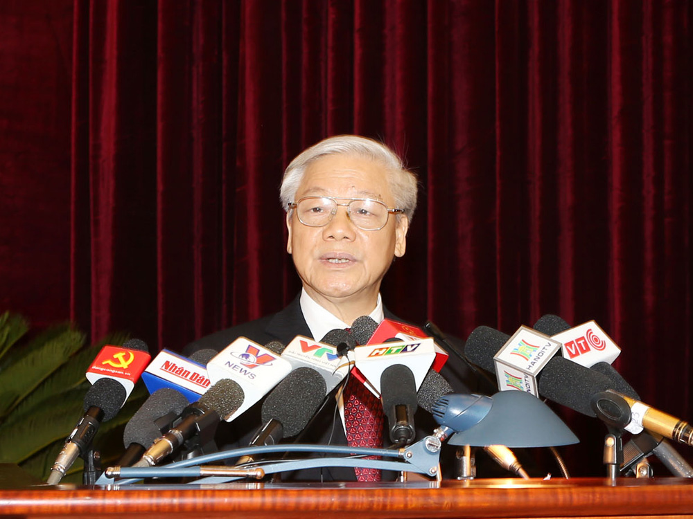 Tổng bí thư Nguyễn Phú Trọng phát biểu khai mạc hội nghị 