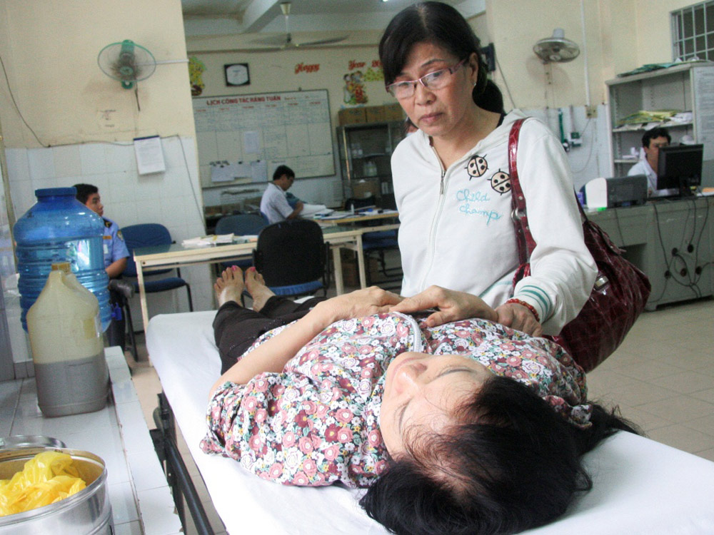 Bà Luông đang được điều trị tại Bệnh viện đa khoa tỉnh Khánh Hòa 