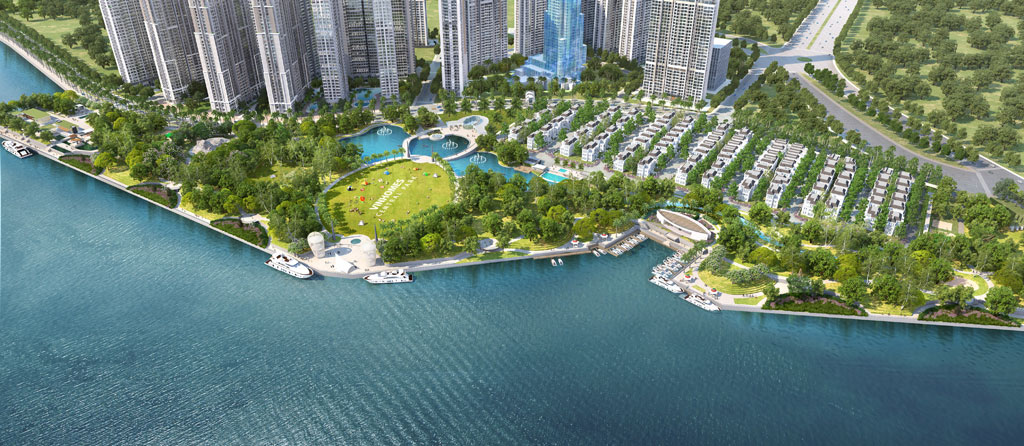 Dự án Vinhomes Central Park nằm ngay sát công viên ven sông lớn nhất Sài Gòn