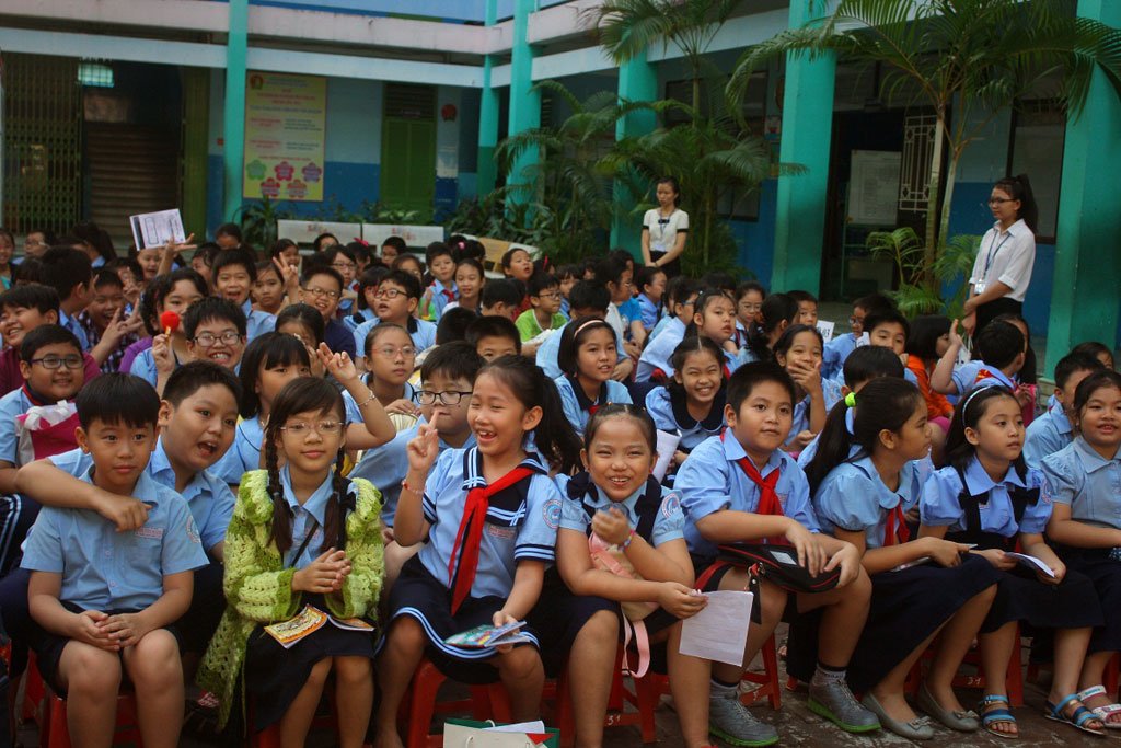Học sinhtiểu học tham dự vòng mộtTOEFL Primary 2015 - 2016 tại Hồ Chí Minh