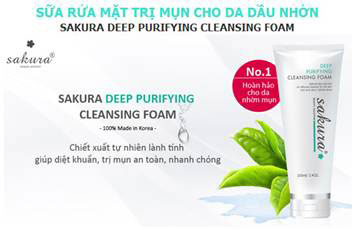 Sữa rửa mặt trị mụn Sakura