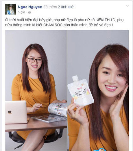 Doanh nhân Nguyễn Thị Bích Ngọc (Miss Áo dài) lựa chọn sữa rửa mặt Okalab chăm sóc da tại văn phòng