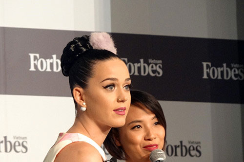 Katy Perry tại sự kiện Under 30 Summit được tổ chức ở Việt Nam năm 2015 - Ảnh: Thiên Hương