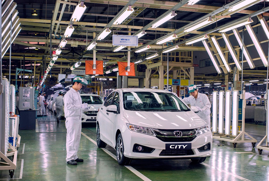 City, mẫu xe đắt khách đang được lắp ráp trong nhà máy Honda ở Vĩnh Phúc