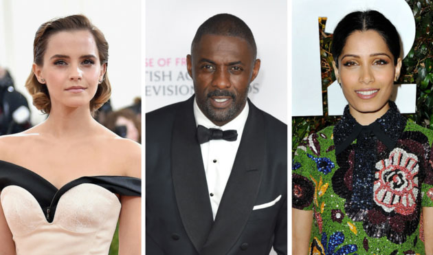 Ba ngôi sao Emma Watson, Idris Elba và Freida Pinto được mời vào hội đồng bình chọn Oscar năm sau - Ảnh: AFP/Getty Images