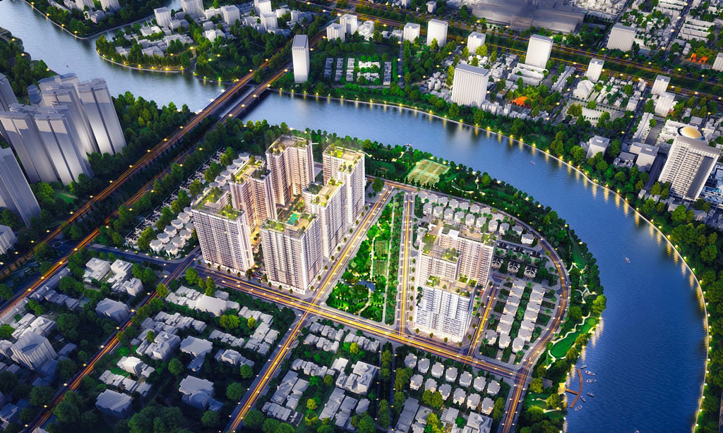 Sunrise Riverside nổi bật với ba mặt hướng sông