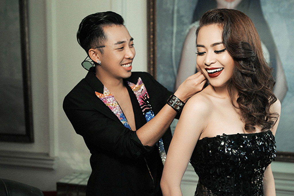Hoàng Thùy Linh và stylist Hoàng Ku - Ảnh: KBTN
